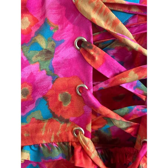 Show Me Your Mumu Lady Corset Floral Dress in Miss Malibu XL - Picture 9 of 10